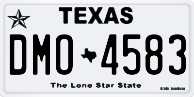 TX license plate DMO4583