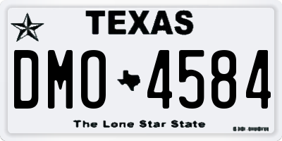 TX license plate DMO4584