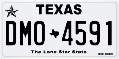 TX license plate DMO4591
