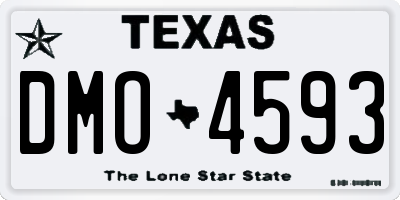 TX license plate DMO4593