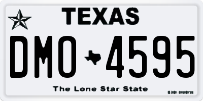 TX license plate DMO4595