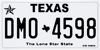 TX license plate DMO4598