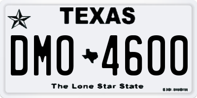 TX license plate DMO4600