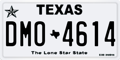 TX license plate DMO4614