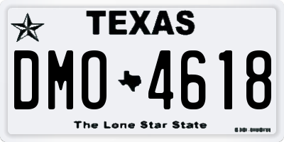 TX license plate DMO4618