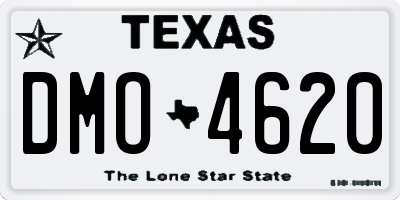 TX license plate DMO4620