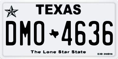 TX license plate DMO4636