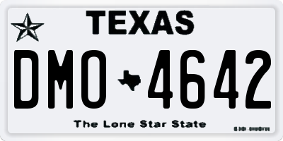 TX license plate DMO4642