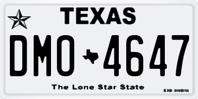 TX license plate DMO4647