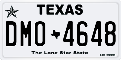 TX license plate DMO4648