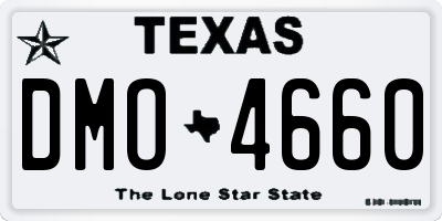 TX license plate DMO4660