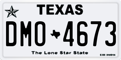 TX license plate DMO4673