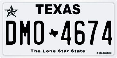 TX license plate DMO4674