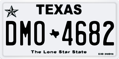 TX license plate DMO4682