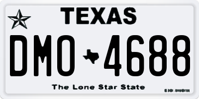TX license plate DMO4688