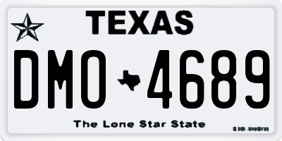 TX license plate DMO4689