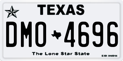 TX license plate DMO4696