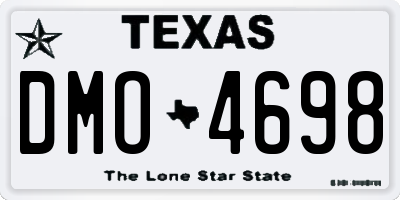 TX license plate DMO4698