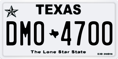 TX license plate DMO4700