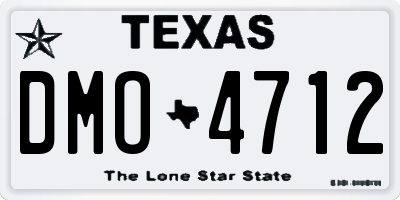 TX license plate DMO4712
