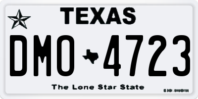 TX license plate DMO4723