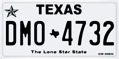 TX license plate DMO4732