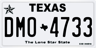 TX license plate DMO4733