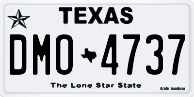 TX license plate DMO4737