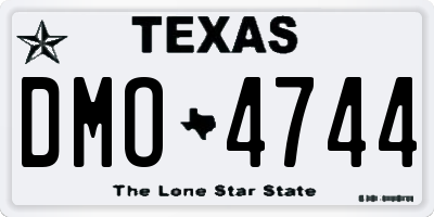 TX license plate DMO4744