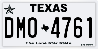 TX license plate DMO4761
