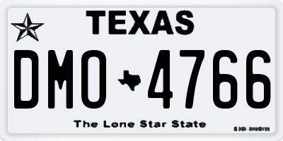TX license plate DMO4766