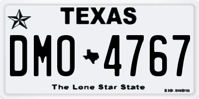 TX license plate DMO4767