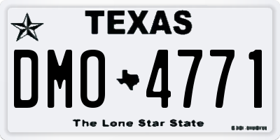 TX license plate DMO4771