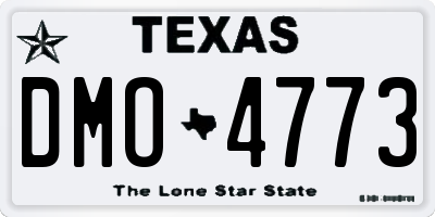 TX license plate DMO4773