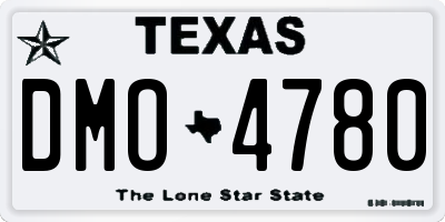 TX license plate DMO4780
