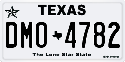 TX license plate DMO4782
