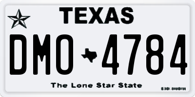 TX license plate DMO4784