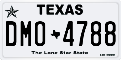 TX license plate DMO4788