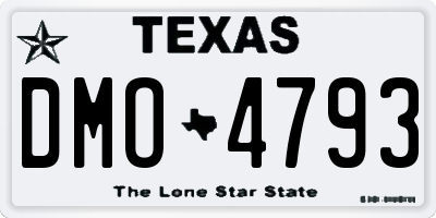 TX license plate DMO4793