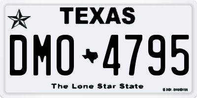 TX license plate DMO4795