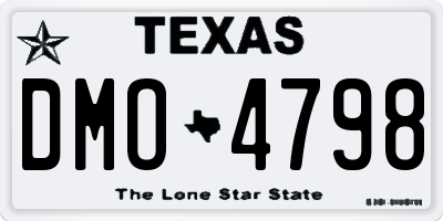 TX license plate DMO4798