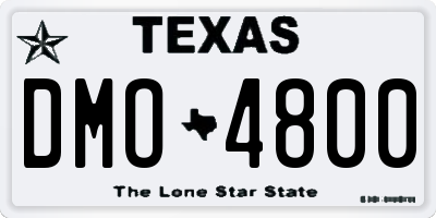 TX license plate DMO4800