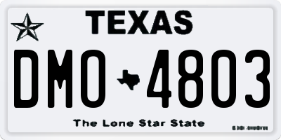 TX license plate DMO4803