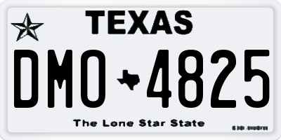 TX license plate DMO4825