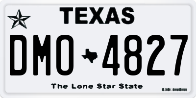 TX license plate DMO4827