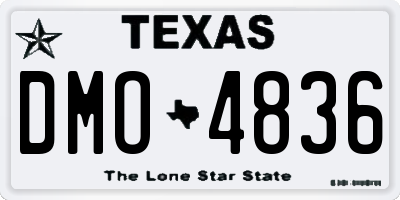TX license plate DMO4836