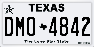 TX license plate DMO4842