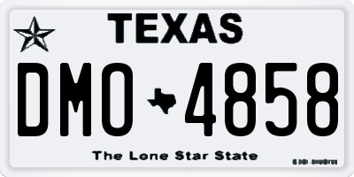 TX license plate DMO4858