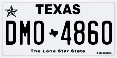 TX license plate DMO4860