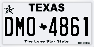 TX license plate DMO4861
